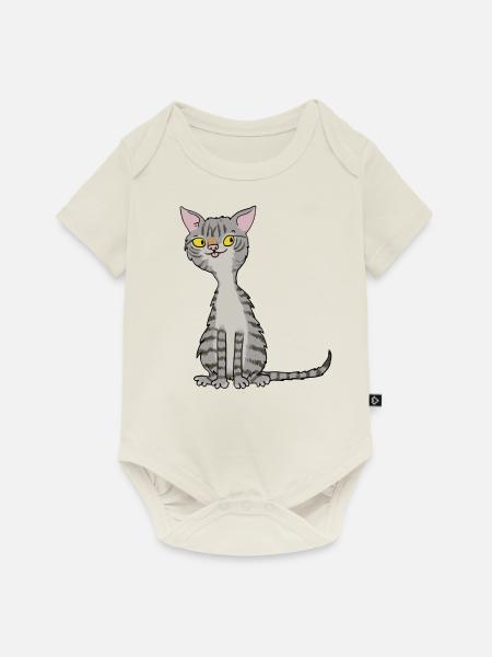 LUZIE - Baby Premium Kurzarmbody - Naturweiß