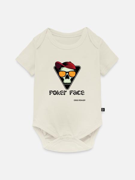 Pokerface - Baby Premium Kurzarmbody - Naturweiß