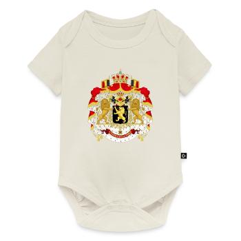 Armoiries de la Belgique 🇧🇪 - Body à manches courtes Premium Bébé - blanc cassé - Devant
