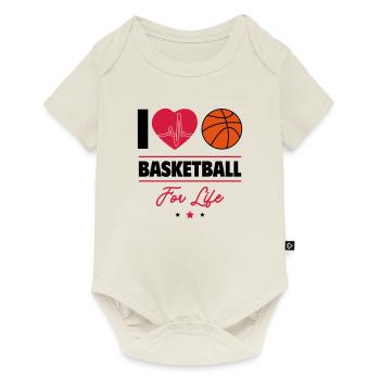 I Love Basketball – Forever a Baller - Baby Premium short-sleeve bodysuit - off white - Front