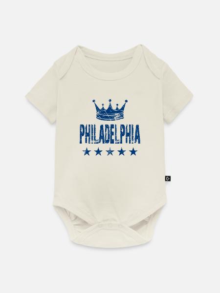Philadelphia Krone Sterne - Baby Premium Kurzarmbody - Naturweiß