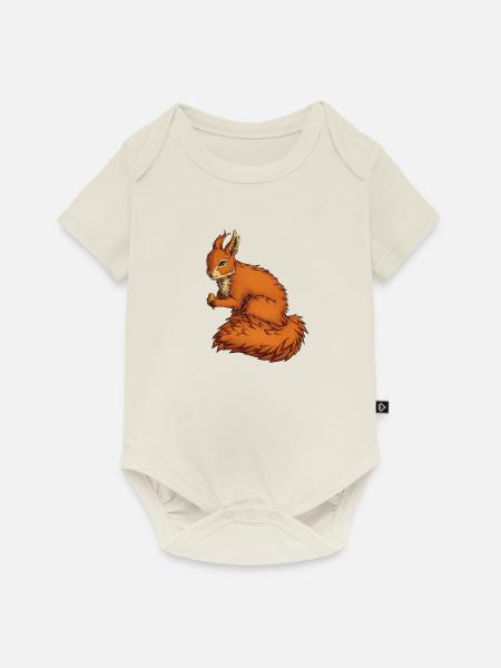 Écureuil - Body à manches courtes Premium Bébé - blanc cassé