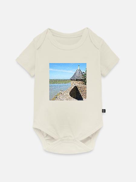 Mount Wonder und sein Turm - Baby Premium Kurzarmbody - Naturweiß