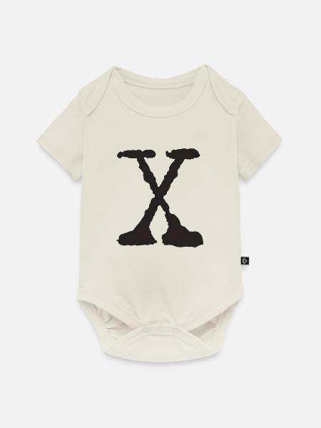 X - Baby Premium Kurzarmbody - Naturweiß