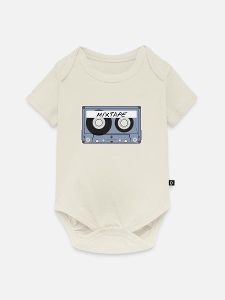 MiXtape - Baby Premium Kurzarmbody - Naturweiß