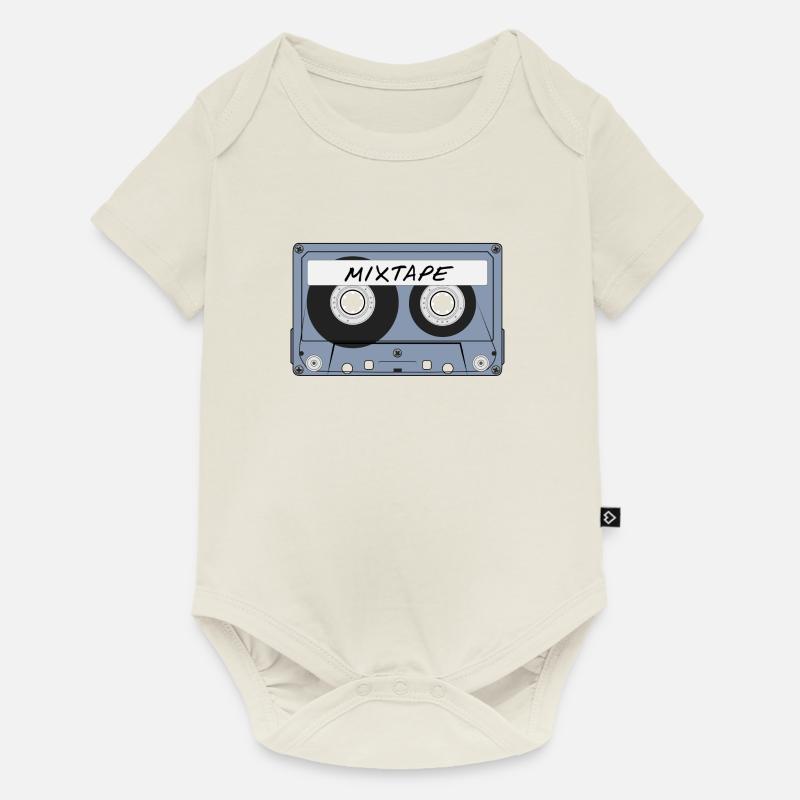 MiXtape - Body à manches courtes Premium Bébé - blanc cassé