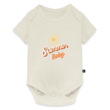 Babysprüche Babykleidung Kinderkleidung - Baby Premium Kurzarmbody - Naturweiß - Vorne