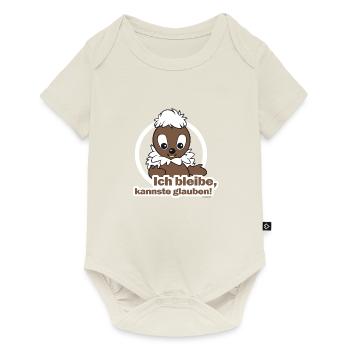 Pittiplatsch Ich bleibe, kannste glauben! - Baby Premium Kurzarmbody - Naturweiß - Vorne