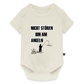 Angeln - Baby Premium Kurzarmbody - Naturweiß - Vorne