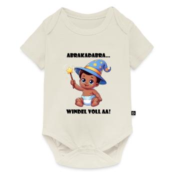 Magisches Baby: Die Zauberwindel! - Baby Premium Kurzarmbody - Naturweiß - Vorne