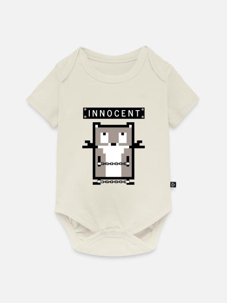 Gefängnishamster - Baby Premium Kurzarmbody - Naturweiß