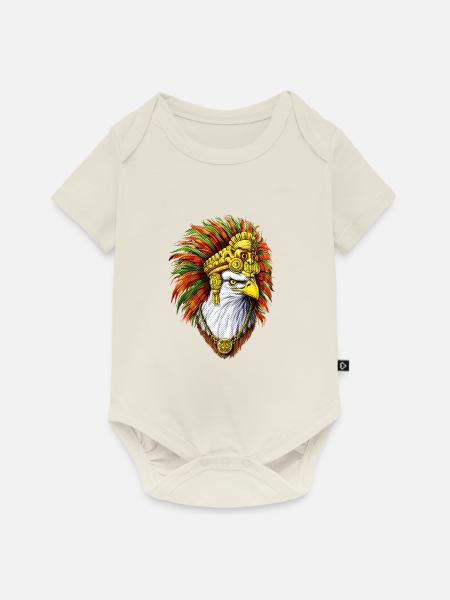 Aztekischer Adler - Baby Premium Kurzarmbody - Naturweiß