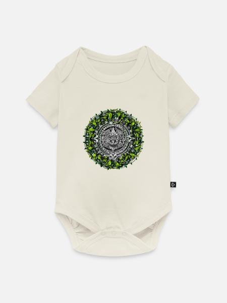 Aztekischer Kalender - Baby Premium Kurzarmbody - Naturweiß