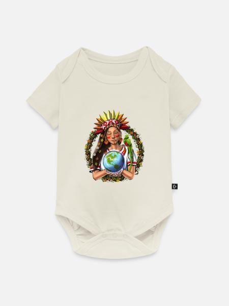 Aztekische Kriegergöttin - Baby Premium Kurzarmbody - Naturweiß