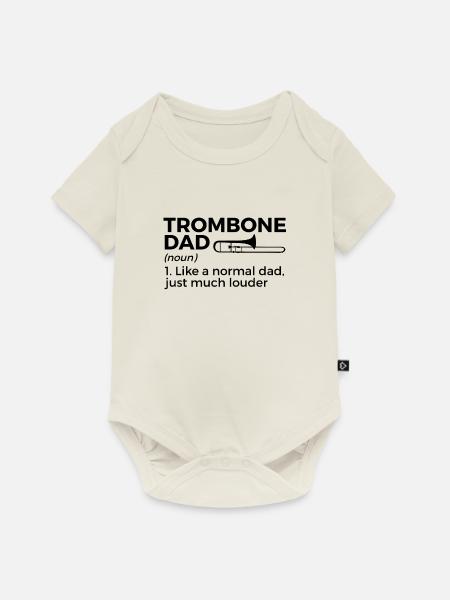 Posaune Musiker Blasmusik - Baby Premium Kurzarmbody - Naturweiß