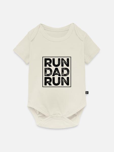 rennen dad papa - Baby Premium Kurzarmbody - Naturweiß
