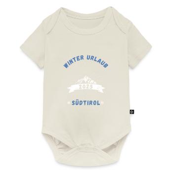 Südtirol Bozen Italien Urlaub 2025 Winter Ski Idee - Baby Premium Kurzarmbody - Naturweiß - Vorne