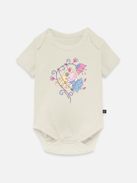 Kleine Fee - Baby Premium Kurzarmbody - Naturweiß