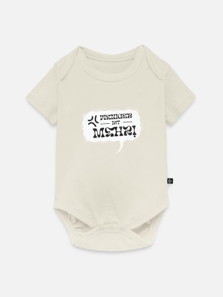 Weniger ist mehr. - Baby Premium Kurzarmbody - Naturweiß