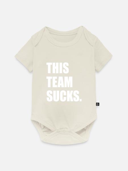 Schlechtes Team - Baby Premium Kurzarmbody - Naturweiß