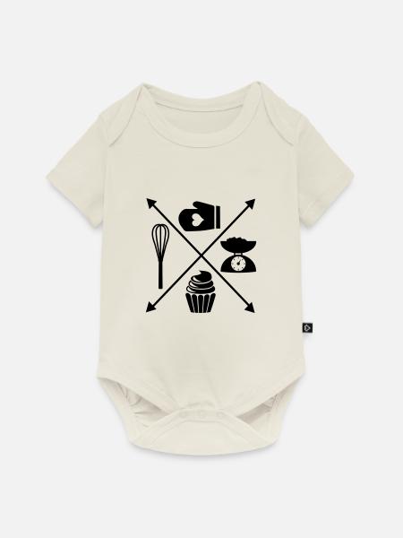 backen - Baby Premium Kurzarmbody - Naturweiß