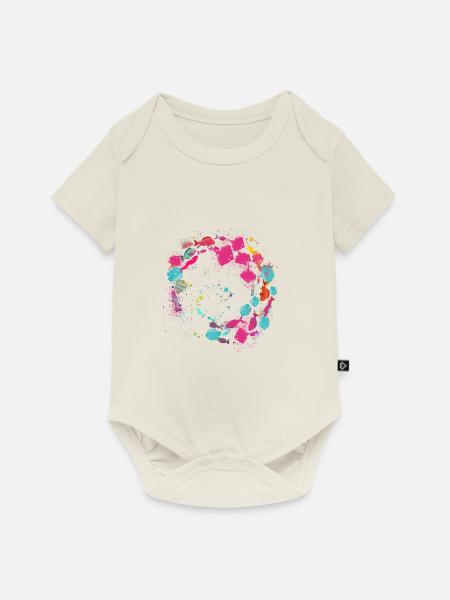 fischschwarm,fische,malerei,blau,graffiti,rochen - Baby Premium Kurzarmbody - Naturweiß