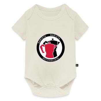 Barista Baristia Antifascista - Coffee for the Left - Baby Premium short-sleeve bodysuit - off white - Front