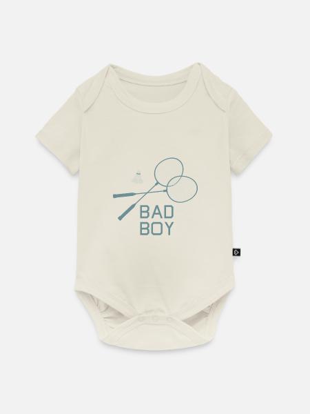Bad Boy Badminton - Baby Premium Kurzarmbody - Naturweiß