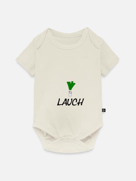Lauch! - Baby Premium Kurzarmbody - Naturweiß