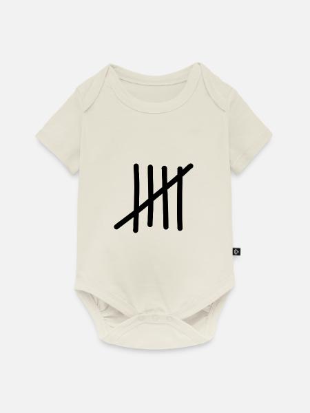 five - Baby Premium Kurzarmbody - Naturweiß