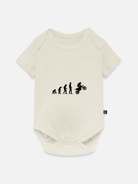 Motorradfahrer Evolution - Baby Premium Kurzarmbody - Naturweiß