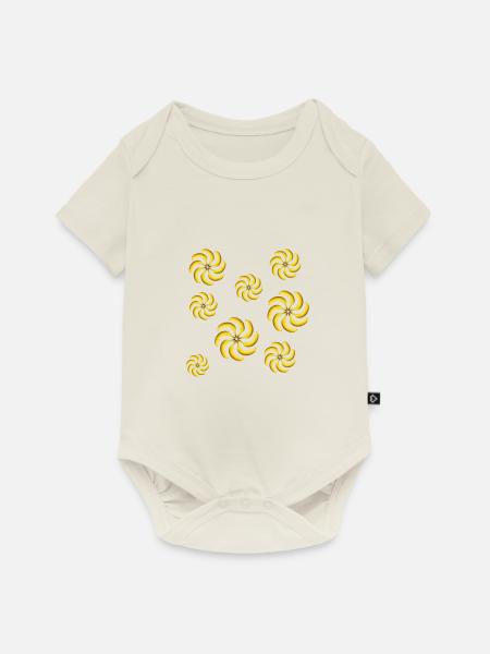 Banane - Baby Premium Kurzarmbody - Naturweiß
