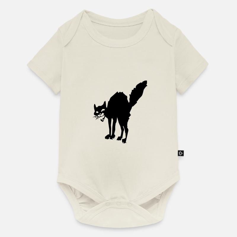 Chat d'anarchie - Body à manches courtes Premium Bébé - blanc cassé