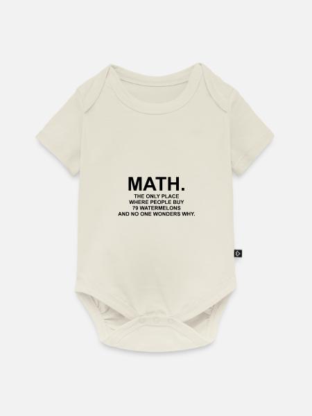 Mathe - Baby Premium Kurzarmbody - Naturweiß
