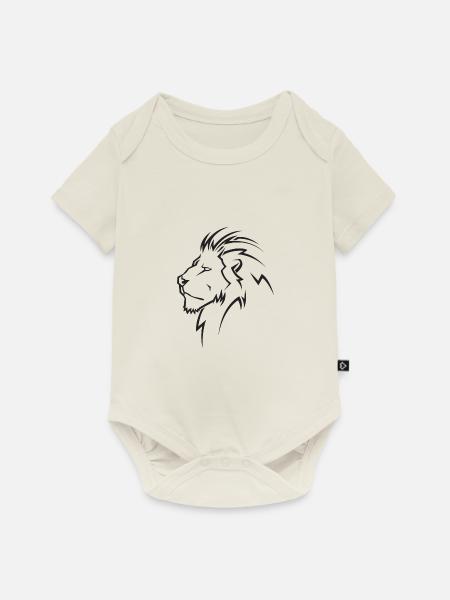Lion - Baby Premium Kurzarmbody - Naturweiß