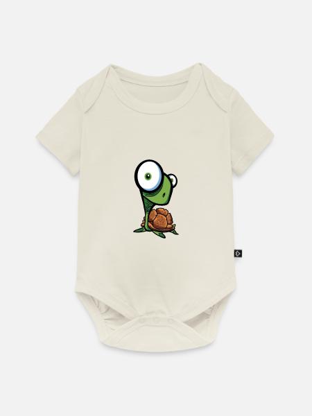 Schildkroete - Baby Premium Kurzarmbody - Naturweiß