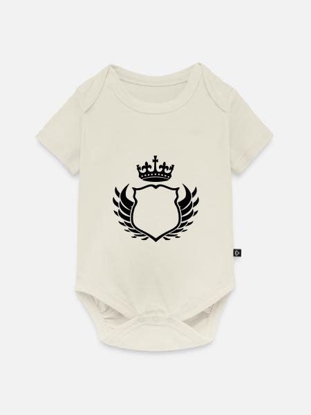 wappen - Baby Premium Kurzarmbody - Naturweiß