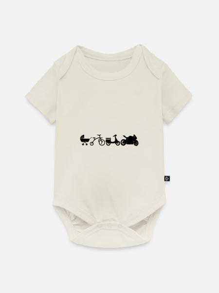 Motorrad Evolution - Baby Premium Kurzarmbody - Naturweiß