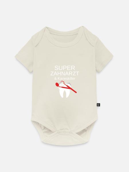 Zahnarzt - Baby Premium Kurzarmbody - Naturweiß