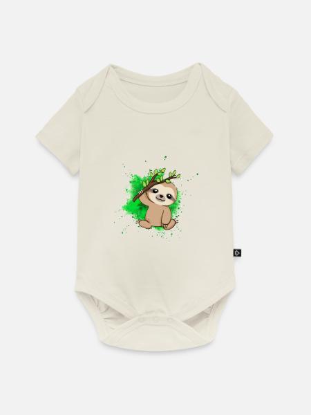 Sloth - Baby Premium Kurzarmbody - Naturweiß