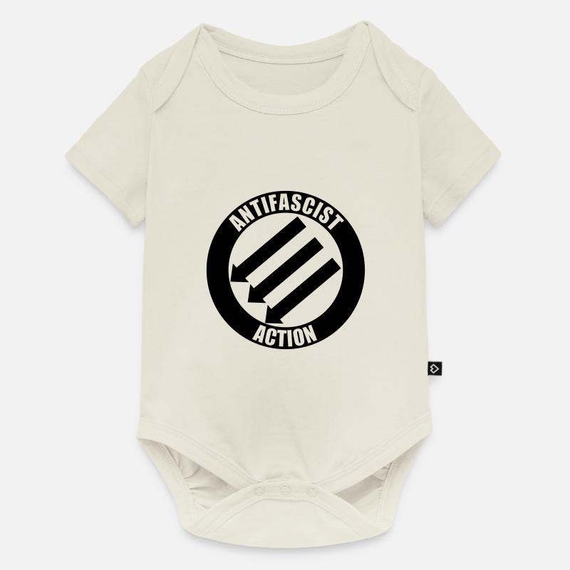 Action antifasciste - Body à manches courtes Premium Bébé - blanc cassé