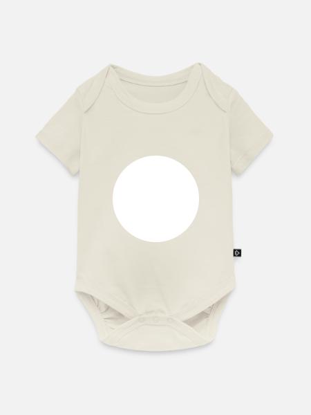 Rush - circle white - Baby Premium Kurzarmbody - Naturweiß