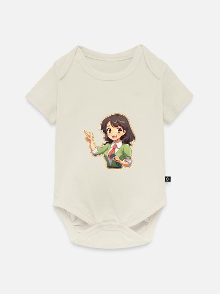 Anime Teach: Fun Explainer - Baby Premium Kurzarmbody - Naturweiß