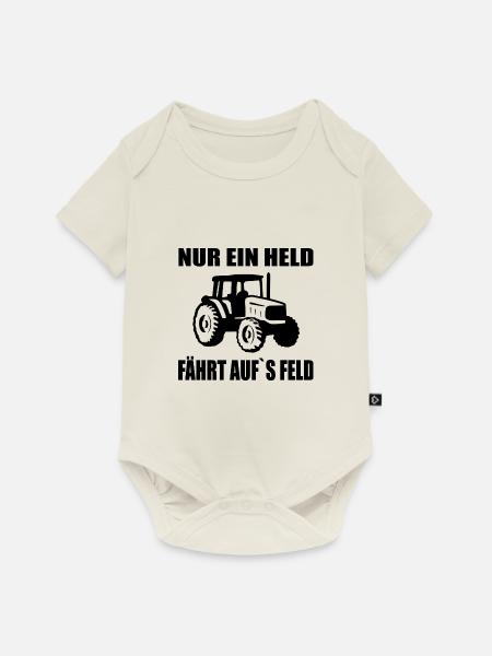 Traktor - Baby Premium Kurzarmbody - Naturweiß