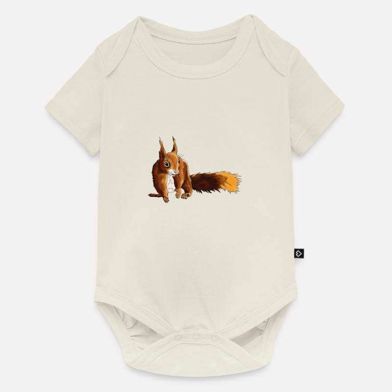 Eichhörnchen 5 - Baby Premium Kurzarmbody - Naturweiß