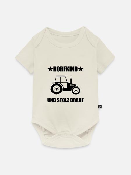 Dorfkind - Baby Premium Kurzarmbody - Naturweiß