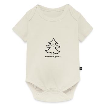 „ä tännschen, please“ Tannenbaum, Geschenkidee - Baby Premium Kurzarmbody - Naturweiß - Vorne
