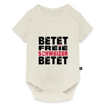 Betet freie Schweizer betet - Baby Premium Kurzarmbody - Naturweiß - Vorne