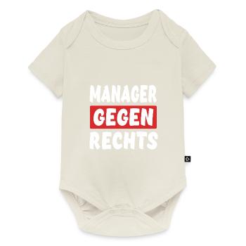 Manager Gegen Rechts - Rechts Nein Danke - Baby Premium Kurzarmbody - Naturweiß - Vorne