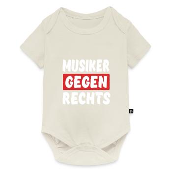 Musiker Gegen Rechts - Rechts Nein Danke - Baby Premium Kurzarmbody - Naturweiß - Vorne